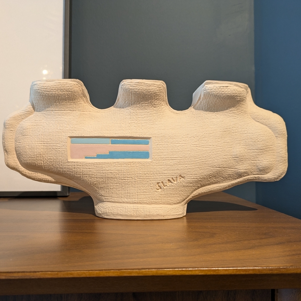 VTG Southwestern SLAVA pottery sculpture/candelabra